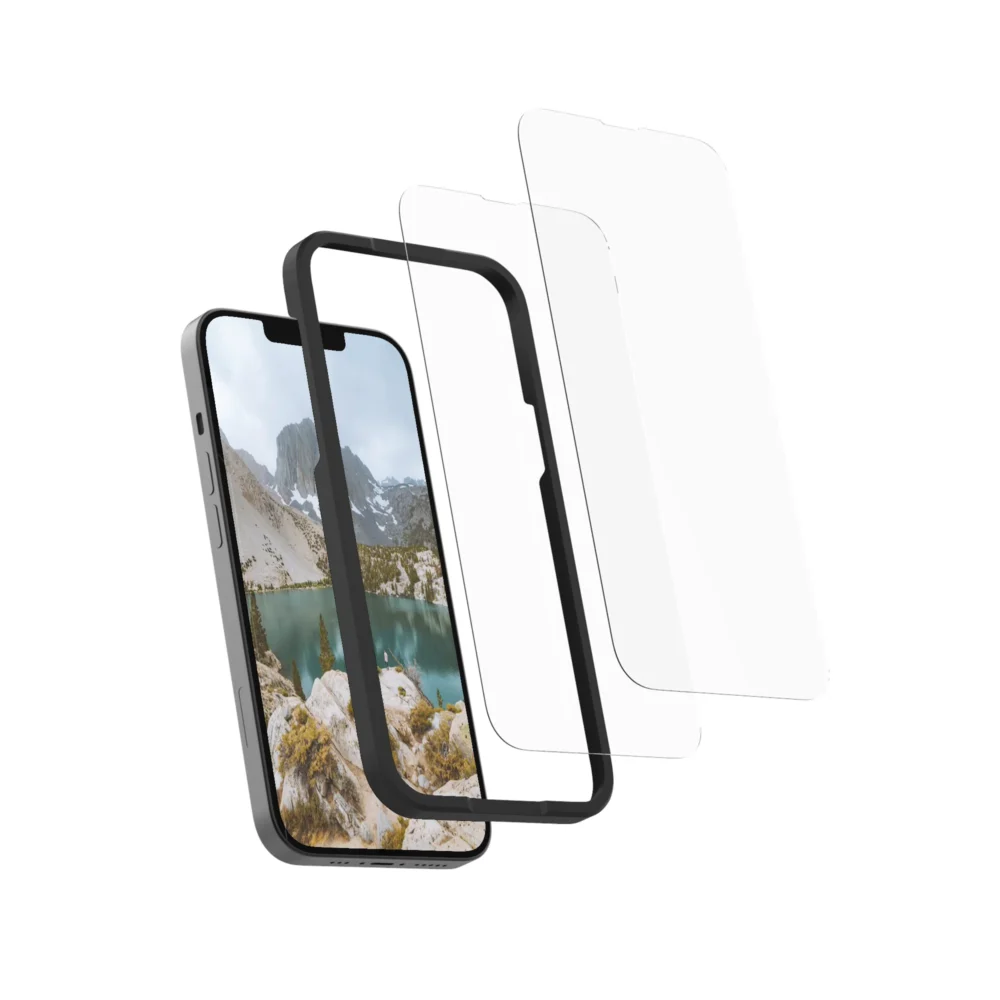 Tempered Glass iPhone 15 Pro - White Pack - Image 2