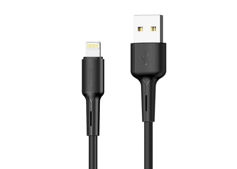 Xssive Braided Kabel 15W voor iPhone 8-Pin XSS-BR-AL-B-30CM - Zwart