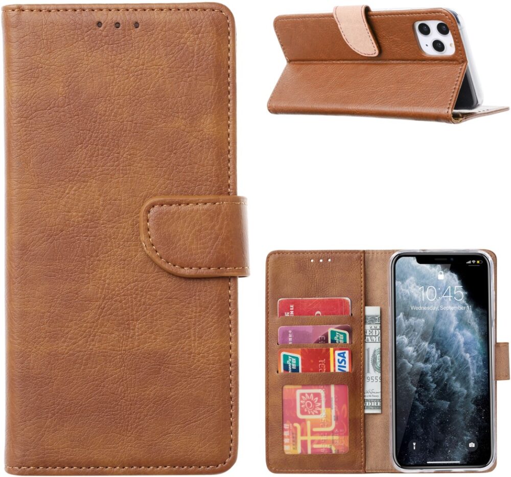 Book Case Apple iPhone 11 - Licht Bruin