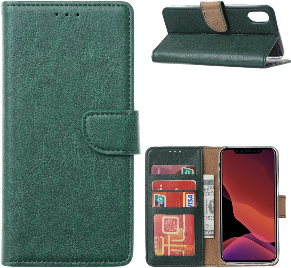Book Case Apple iPhone XR - Groen