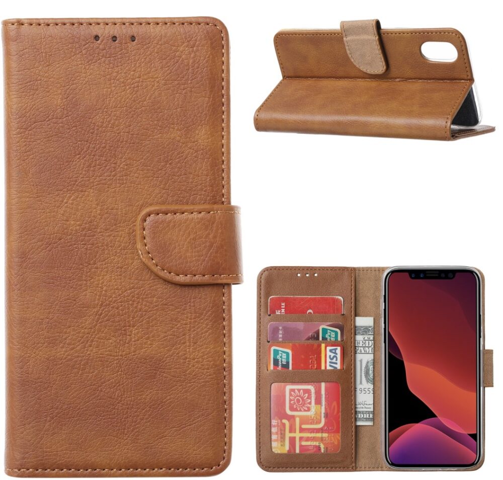 Book Case Apple iPhone XR - Licht Bruin