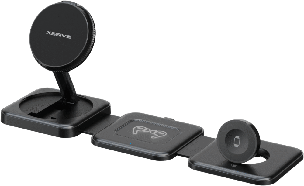 Xssive Foldable Wireless Charger 3in1 Magnetic Induction for USB-C XSS-STAND8