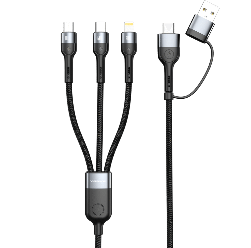 Xssive PD 6in1 Charging Cable XSS-BR3IN1CA - B - Zwart