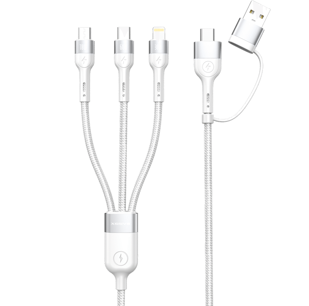 Xssive PD 6in1 Charging Cable XSS-BR3IN1CA - W - Wit